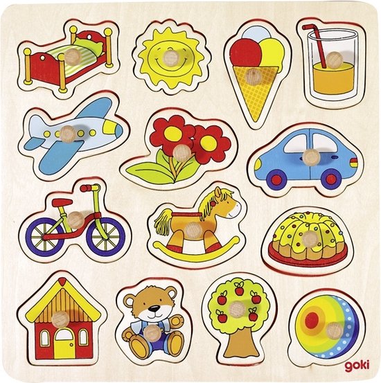 Goki Houten Noppenpuzzel van Goki