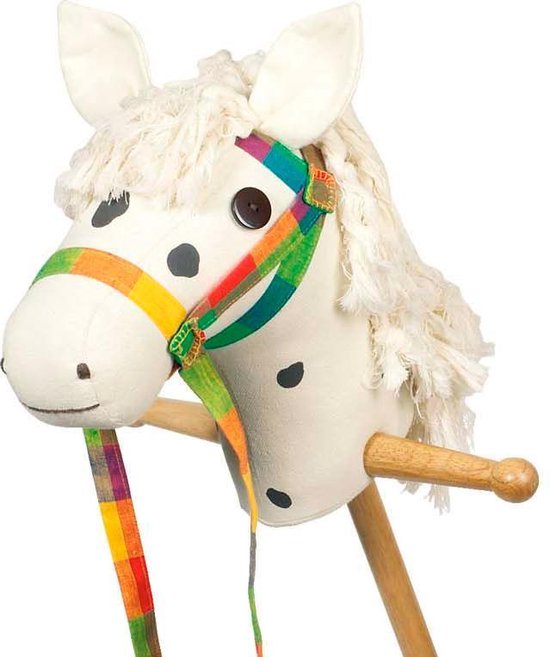 Goki Houten Stokpaard Wit van goki