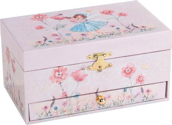 Goki Muziekdoos Ballerina Bloemen Roze van Goki
