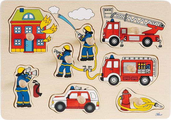 Goki Noppenpuzzel Brandweer van Goki