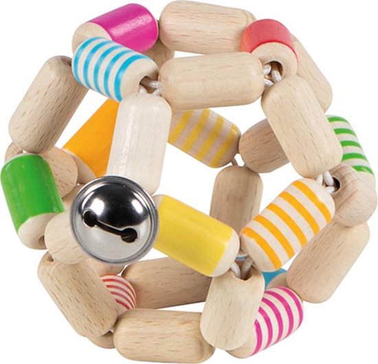 Goki Touch ring elastic ball, striped Ø= 7 cm van Goki