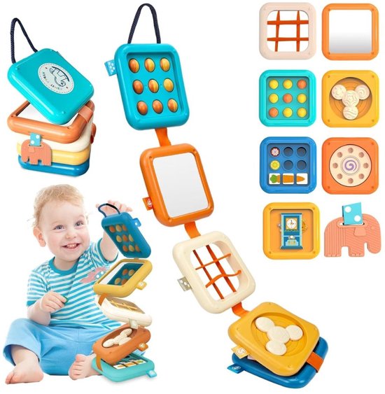 Goodivery - Speelgoed 1 Jaar - Montessori-Speelgoed - Motorische Vaardigheden Kubus - Busy Board - Zintuiglijk Babyspeelgoed - Multicolor van Goodivery
