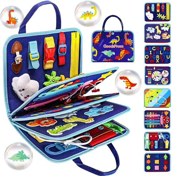 GoodsFrom® Busy Board - Montessori speelgoed - Activiteitenbord - Sensorisch speelgoed - Educatief speelgoed - Montessori activiteitenboek - Nederlands van Merkloos