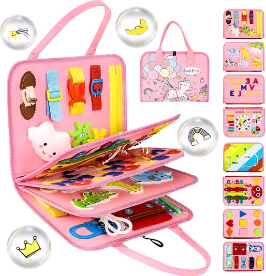 GoodsFrom Busy Board - Montessori speelgoed voor fijne motoriek - 2+ jaar van Merkloos