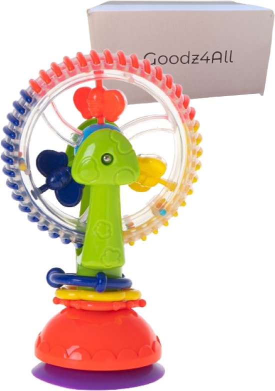 Goodz4All Rammelaar - Speelgoed Baby - Draaiend Wiel met Kleurrijke Kralen van Goodz4All