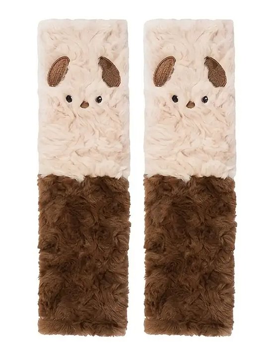 Gordelbeschermer Kind - Bruine Puppy - Gordelkussen 2 Stuks - Gordelhoezen - Kasey Products van Merkloos