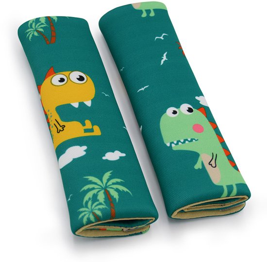 Gordelbeschermer Kind - Dino’s - 2 stuks - Kasey Products van Merkloos