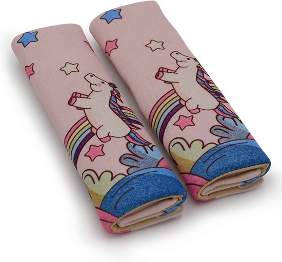 Gordelbeschermer Kind - Eenhoorn & Sterren - 2 stuks - Kasey Products van Merkloos