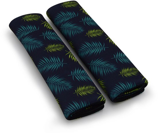 Gordelbeschermer Kind - Jungle Bladeren - 2 stuks - Kasey Products van Merkloos