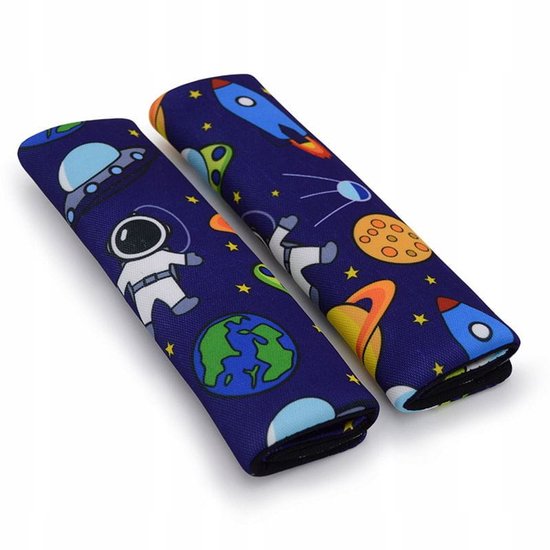 Gordelbeschermer Kind - Ruimte & Astronaut - 2 stuks - Kasey Products van Merkloos