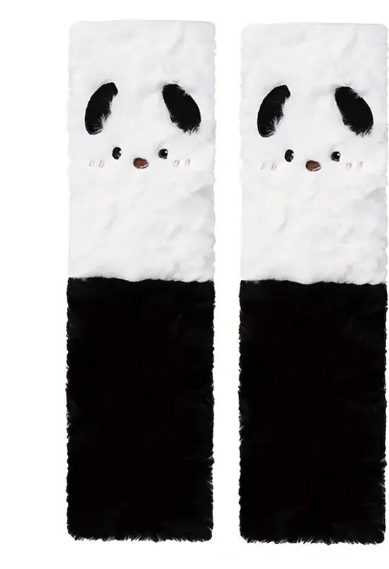 Gordelbeschermer Kind - Zwarte Panda - Gordelkussen 2 Stuks - Gordelhoezen - Kasey Products van Merkloos