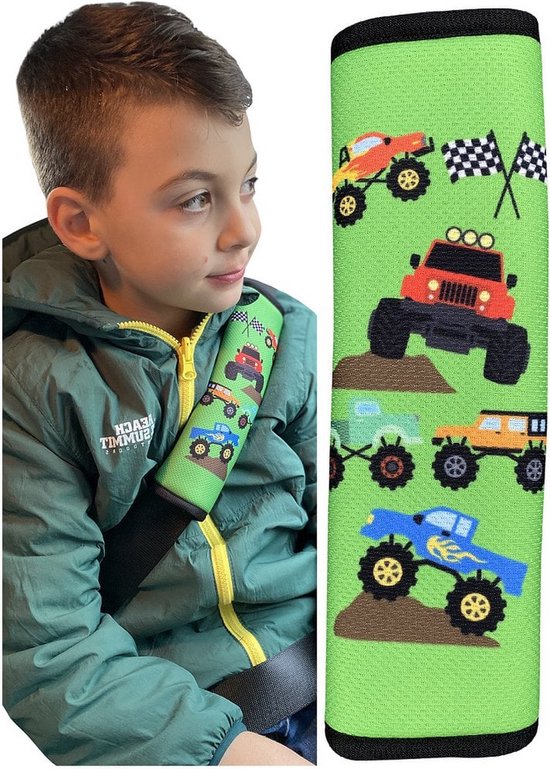 Gordelbeschermer - Monstertruck - 1 beschermer - Gordelhoes - Gordelkussen - voor baby's of kinderen van Kekk