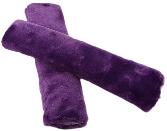 Gordelbeschermer - Paarse Pluche Gordelhoezen 2 Stuks - Gordelkussen - Kasey Products van Kasey Products