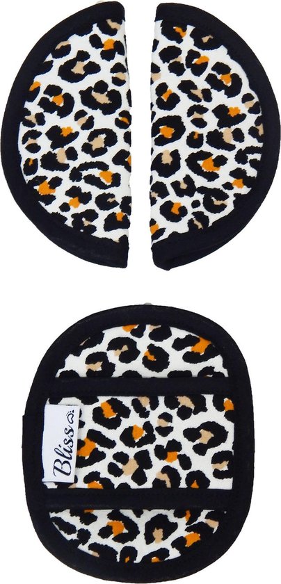 Gordelbeschermer voor Baby - Universele Gordelhoes geschikt voor vele merken - Gordelkussen voor Autostoel Groep 0 - Panter Geel van Dooky