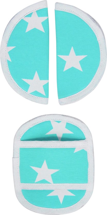Gordelbeschermer voor Baby - Universele Gordelhoes geschikt voor vele merken - Gordelkussen voor Autostoel Groep 0 - Ster Lichtblauw van Simply for kids