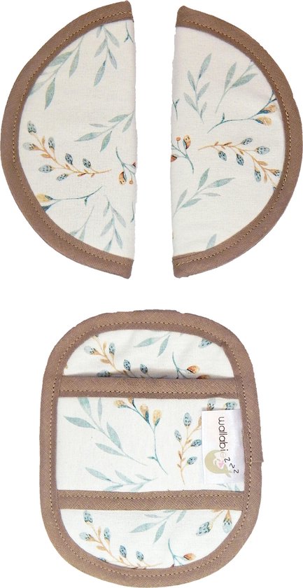 Gordelbeschermer voor Baby - Universele Gordelhoes geschikt voor vele merken - Gordelkussen voor Autostoel Groep 0 - Wilg Mint van A3 Baby & Kids