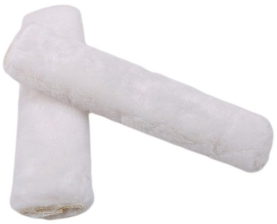 Gordelbeschermer - Witte Pluche Gordelhoezen 2 Stuks - Gordelkussen - Kasey Products van Kasey Products