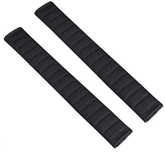 Gordelbeschermer Zwart Extra Lang 48 cm - Zachte Gordelhoezen 2 stuks - Gordelkussen - Kasey Products van Merkloos