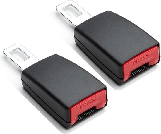 Gordelverlenger-Autogordeladapter, 2-Delige Riemadapterstekkerverlenging, Veiligheidsgordelgesp, verlenger van de veiligheidsgordel, Autogordelstekker, Gespen, Alarm Ongedaan Maken Voor Riem Voor Vrachtwagens, Auto'S van Merkloos
