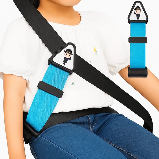 Gordelversteller Voor Kinderen I Gordelspanner I Gordelclip I Veiligheidsgordelgesp I Gordelverlenger I Veiligheidsgordel I Lichtblauw van Veiligheidsclip