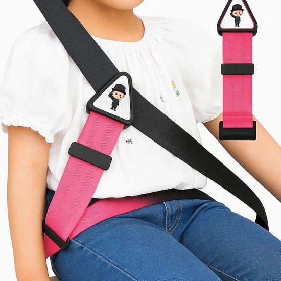 Gordelversteller Voor Kinderen I Gordelspanner I Gordelclip I Veiligheidsgordelgesp I Gordelverlenger I Veiligheidsgordel I Roze van Easybelt