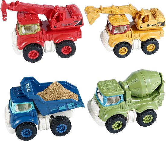 Graafmachine Speelgoed - Buitenspeelgoed - Zandbak - 4Stuks van Toi-Toys
