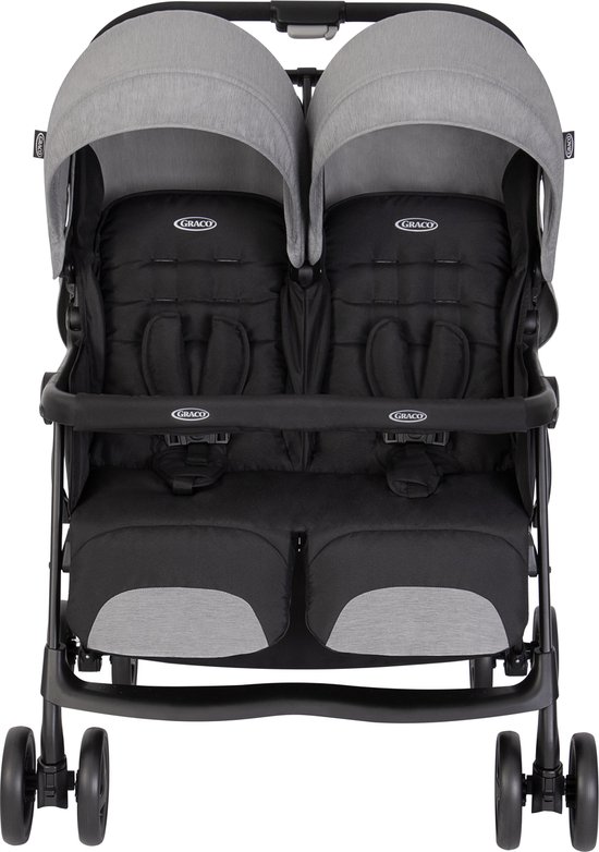 Graco DuoRider - Steeple Grey - lichtgewicht dubbele kinderwagen - vanaf de geboorte tot ongeveer 3 jaar (max. 15 kg per kind)