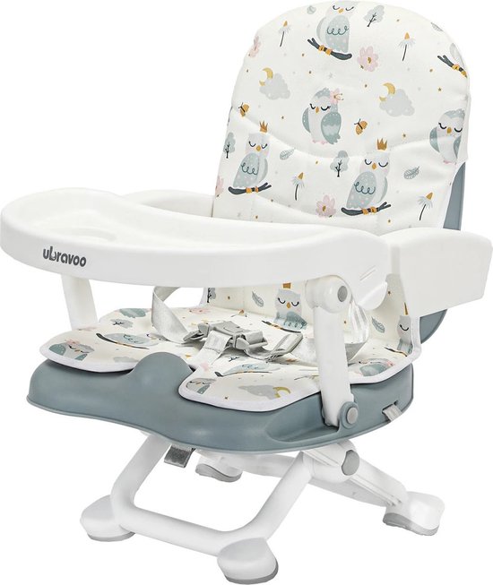 Gran Vida® - Eetstoeltje - Stoelverhoger - Lichtgewicht - Opvouwbaar - Makkelijk Schoon te Maken - Vanaf 6 Maanden - Uilen van Gran Vida