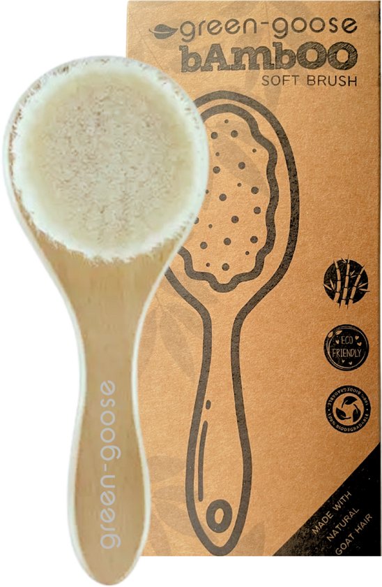 green-goose Bamboe Babyborstel - Duurzame Baby Haarborstel - Met Natuurlijk Geitenhaar - Superzacht! van green-goose®