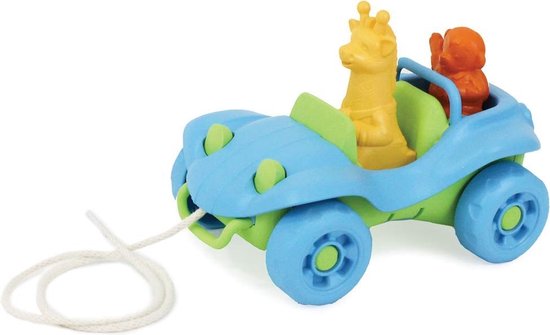 Green Toys - Trekauto 'Strandbuggy' - Duurzaam Speelgoed - Speelfiguren - Strand - Gerecycled Plastic - vanaf 6 maanden van Green Toys