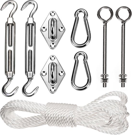 GreenBlue GB508 Universele Bevestigingset Voor Zonnezeilen - Schaduwdoeken van GreenBlue