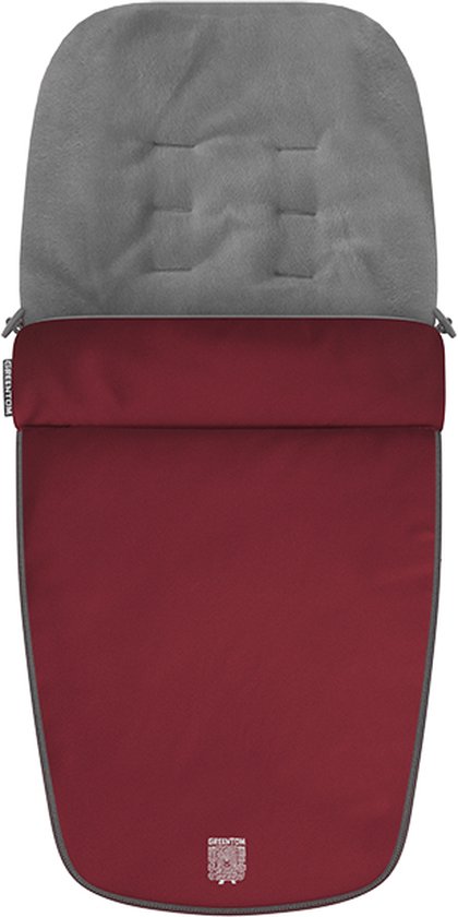 Greentom Voetenzak - Geschikt voor Carrycot & Reversible, Warm & Duurzaam (Gerecycled) - Donkerrood van Merkloos