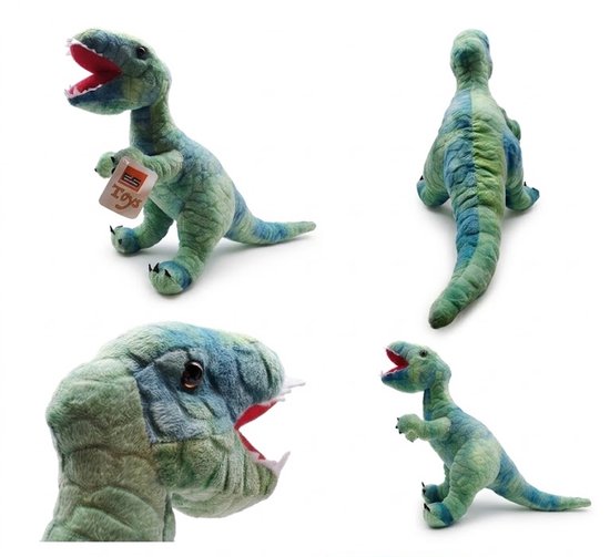 Groene Dinosaurus Knuffel Pluche Plush (totale lengte ± 50 cm). van Merkloos