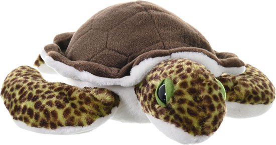 Groene Zeeschildpad Pluche knuffeldier 30 cm - educatief en leuk speelgoed voor kinderen