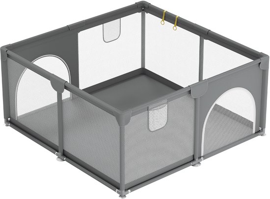 Grondbox - 130x130cm - Baby Box - Babybox - Speelbox - inclusief draagtas - groot oppervlak - Kinderbox - Top kwaliteit - Stevig van Merkloos