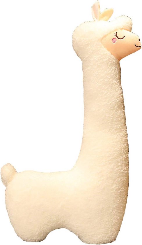 Groot Alpaca Knuffeldier en Sierkussen - Pluche Speelgoed voor Kinderen en Baby's
