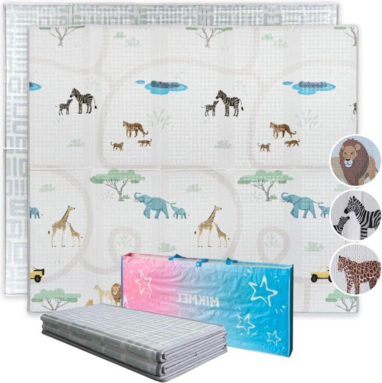 Groot formaat babyspeelmat 177 x 197 x 1 cm - Zachte schuimmat voor baby's, peuters en kinderen om te spelen en te kruipen van Hakuna Mat.
