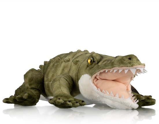 Groot Knuffel Krokodil - Zacht Pluche Speelgoed van Gerecyclede Materialen - 50 cm
