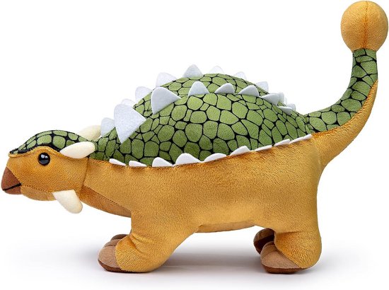 Groot Pluche Ankylosaurus Knuffeldier - Realistisch en Zacht Dinosaurus Speelgoed (35,5 cm)