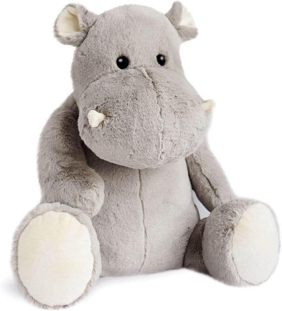 Groot Pluche Nijlpaard Knuffelbeest 48 cm Grijs Zacht Speelgoed