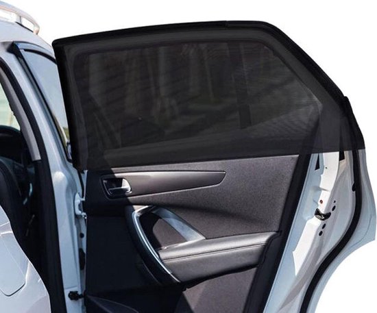 Grote autoruiten zonwering voor auto - 2 stuks 105-135 cm - ademende mesh raamafdekking voor camping zijruit scherm - bestelwagen camper SUV - Zonnescherm van Caramaz