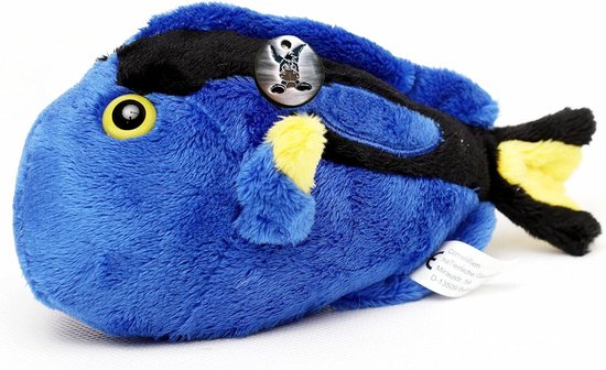 Grote Blauwe Doktersvis Pluche Knuffel 18 cm Zacht Speelgoed