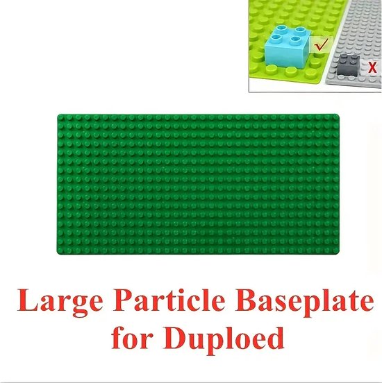 Grote Deeltjes Bouwsteen Basisplaat (16x32) - Compatibel met Duplo® - Educatief Speelgoed voor Kinderen van Strictly Briks