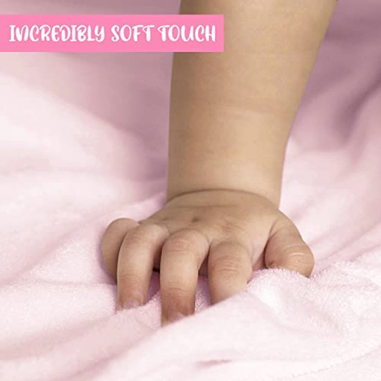Grote en Luxe Babyhanddoeken met Capuchon - Bamboe-Viscose, Roze en Grijs, Super Absorberend en Zacht van Merkloos