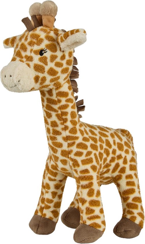 Grote Giraf Knuffel van Fleece met Rammelaar - Zacht Pluche Dier Speelgoed van Merkloos