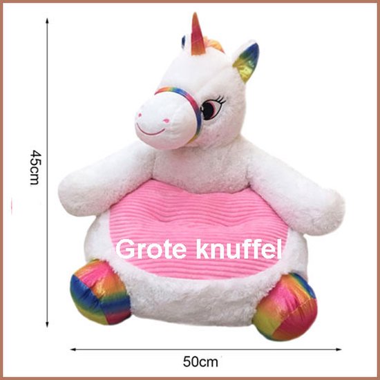 Grote Knuffel / Baby sofa's of kindersofa's / Zo fijn bij een knuffel (Unicorn) op schoot zitten van Decoways