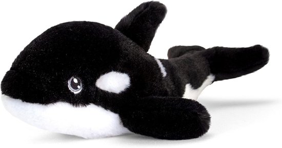 Grote Knuffel Orka - 33 cm - Gemaakt van 100% Gerecycled Materiaal - Duurzaam Pluche Speelgoed van Merkloos