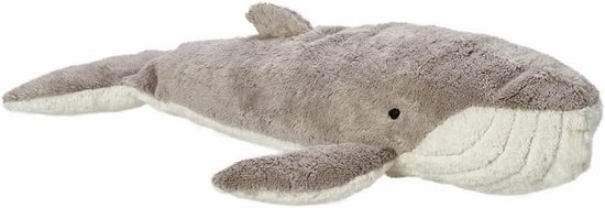 Grote Knuffelwalvis (60 cm) met Uitneembaar Warmtekussen - GOTS Gecertificeerd Speelgoed van Merkloos
