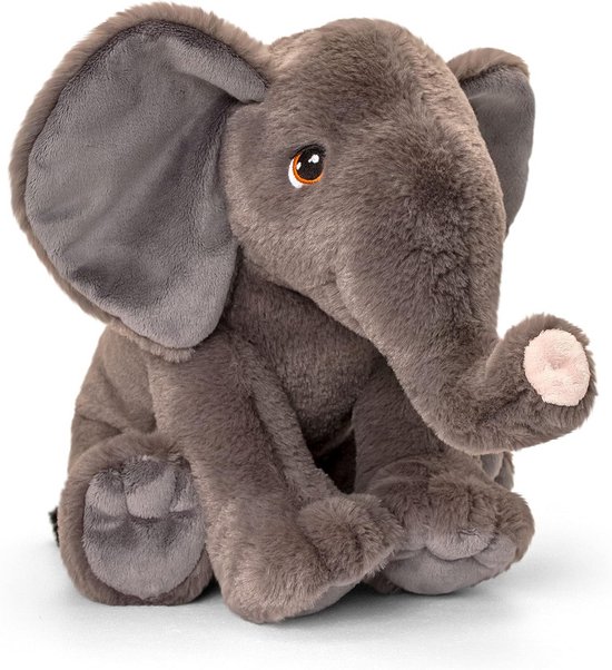 Grote Pluche Olifant van 45 cm - 100% Gerecycled Milieuvriendelijk Speelgoed