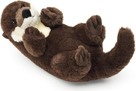 Grote Pluche Otter Knuffeldier - 26 cm - Gemaakt van 100% Gerecycled Materiaal van Merkloos